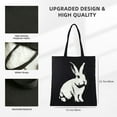 thumbnail image 3 of GOSMITH Just a Girl Who Loves Bunnies Cute Bunny Rabbit Reusable Grocery Bags 14.1x15.7in, 3 of 6