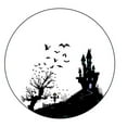 thumbnail image 1 of Halloween Wall Sticker PVC Pumpkin Castle Bat Luminous Moon Sticker Wall Decor, 1 of 10