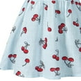thumbnail image 4 of Glisme Fashion Girls Dresses Size 2-3 Y Summer Small And Medium And Linen Cherry Printed Sleeveless Vest Dress Light Blue Sundress For Girl, 4 of 5