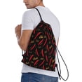 thumbnail image 6 of Hirioo Hot Chili Print Drawstring Backpack Bag Sport Versatile Sports Backpack for Gym, Travel, Swimming, Beach, 6 of 9