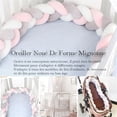 thumbnail image 2 of Baby Crib Bumper - 3 Braided Velvet Protection Pad for Newborn Nursery, 1.5M, Milk White, 2 of 5