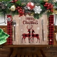 thumbnail image 4 of Christmas Placemats Christmas Cloth Placemats Christmas Table Mat Christmas Tree ornament, Winter Holiday Country Washable Table Mat, 4 of 6