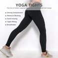 thumbnail image 3 of HappyGo Women's Yoga Capris Leggings Butt Lift High Waist Athletic Runnning Pants Textured Workout Tights Black, 3 of 6