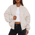 thumbnail image 1 of Campera PRETTYGARDEN Acolchada Bomber Beige Mediana, 1 of 4