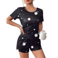 thumbnail image 5 of Avidlove Women's Pajamas Set Short Sleeve Print Pjs Top and Shorts Sleepwear Comfy Loungwear with Pockets, 5 of 6