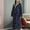 Navy, variant on Fjofpr Womens Fleece Robe Long Nightgowns Winter Warm V-Neck Couple Bathrobe Plush Nightgowns with Sashes and Pockets