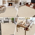 thumbnail image 6 of Vintage Cream Large Area Rugs for Bedroom Living Room, Soft Non Slip Carpet Bedside Rug, Farmhouse Retro Beige Solid Color Rectangular Floor Cover Kitchen Accent Rug 5'x8' for Dining Room/Office, 6 of 9