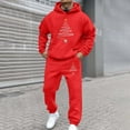 thumbnail image 5 of CONZONE Men's Sweatsuit 2 Piece Sets Mens Jogging Tracksuit Set Xmas Tree Graphic Pullover Hoodies Sweatpants Soft Sweat Suit for Men Cozy Fall Winter Track Suit, 5 of 5