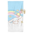 thumbnail image 1 of Cinnamoroll-Toalla de playa Kawaii de dibujos animados, Toalla de baño de fibra portátil, suave y absorbente, para piscina, viaje y Picnic, 1 of 6