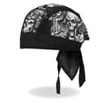 thumbnail image 1 of Smokin' Five Skulls Artwork Skull Cap Bandana - Microfiber Cloth Head Wrap, 1 of 1