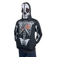 thumbnail image 7 of Notus Men’s Full Face Skeleton Skull Zip-Up Hoodie Sweatshirt Perfect for Halloween Costume Long Sleeve Sweatshirt Black L, 7 of 7