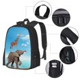 thumbnail image 2 of Easygdp Elephant Giraffe Mochila de Gran Capacidad Minimalista Ideal para Escuela, Viajes y Uso Diario, 2 of 6