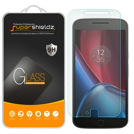 [2-Pack] Supershieldz for Motorola Moto G4 Plus / Moto G Plus (4th Generation) Tempered Glass Screen Protector, Anti-Scratch, Anti-Fingerprint, Bubble (Best Moto G4 Plus Screen Protector)