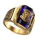 thumbnail image 1 of Anillo punky Hugo de acero inoxidable Tono Dorado vintage, 1 of 6