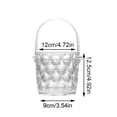 thumbnail image 2 of Ice Bucket, Small Clear Acrylic Ice Ball Container Wine Beer Champagne Cooler with Handle for Freezer Cocktail Bar Party 4.7 x 4.9 Inch, 2 of 2