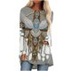 thumbnail image 2 of Puntoco Mujeres Casual Manga Larga Cuello Redondo tops Blusa Suelta Folk-Custom Impreso Camisas Puntoco Puntoco-7413, 2 of 5