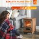 thumbnail image 3 of Chimenea eléctrica HOMCOM 56 cm 725 W/1450 W color marrón oscuro, 3 of 9