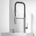 thumbnail image 3 of VIGO Sterling Single Handle Pull-Down Sprayer Kitchen Faucet Set with Deck Plate in Matte Black, 3 of 5