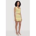 thumbnail image 2 of Women's Crochet Ruffle Trim Tiered Mini Skirt, 2 of 4