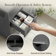 thumbnail image 4 of SuperDeal Bathroom Cabinet 3 Drawers Storage Organizer Floor Cupboard Home Living Room Decor Gray, 4 of 12