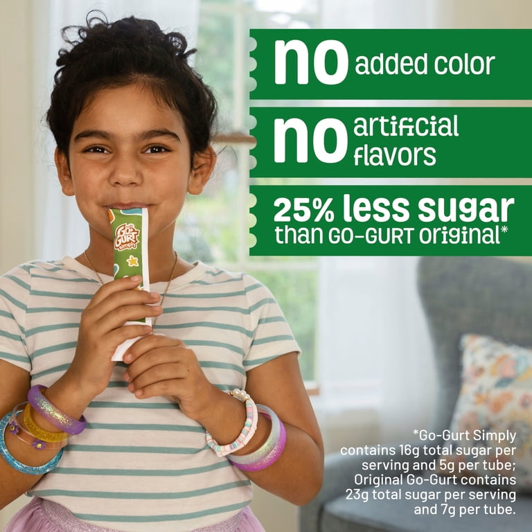 Simply Go-GURT Kids Low Fat Yogurt Variety Pack, Gluten Free, 2 oz