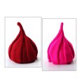 thumbnail image 2 of Bonnet Tricoté Pointu d'Hiver pour Enfants Garçon Fille Chapeau Torsadé (Rouge Violacé), 2 of 5