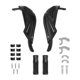 thumbnail image 1 of Kit de cubiertas de empuñaduras de motocicleta de 7/8" 22mm 15/16" 24mm, empuñaduras de manillar de aleación de aluminio y goma, negro, 1 juego, 1 of 1