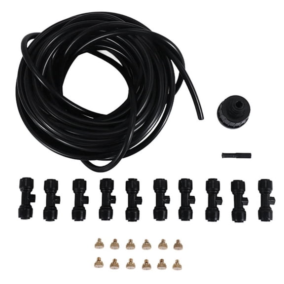 TOP! 1/4 inch Slip-Lock Misting Nozzles Kit Fog for Patio System Outdoor Cooling Garden Water Mister