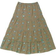 Metro7 - Women's Plus Sequined Embroidery Skirt
