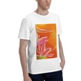 thumbnail image 2 of Bingfone Orange Flower Psychedelic Men'S Loose Fit Short-Sleeve Pocket T-Shirt, 2 of 7