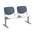 thumbnail image 3 of KFI Studios KOOL 2 Seat Reception Bench, White Seat, Navy Back, 3 of 5