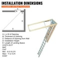 thumbnail image 2 of KFFKFF Attic Steps, 350-lb Weight Limit, 22.5" x 63", Versatile Aluminum Extendable Design, Easy to Carry, Suitable for 9.5'-12' Ceilings, Simplifies Attic Entry, 2 of 9
