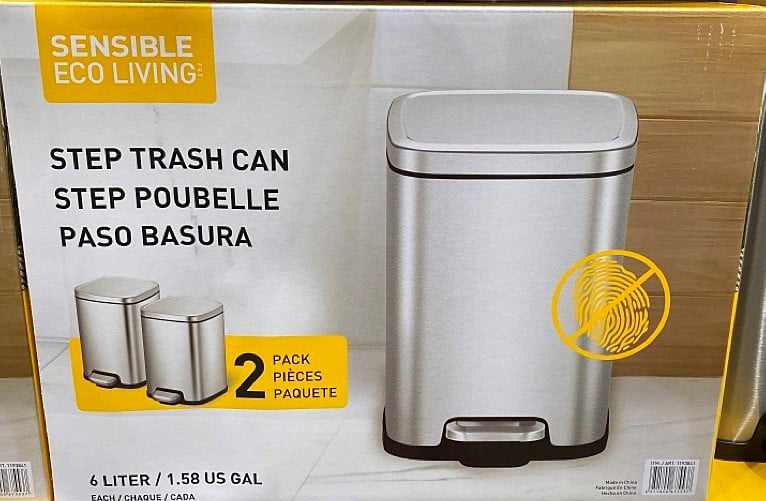 ECO Sensible Eco Living Step Trash Can 2 Pack 12 Liter 