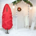 thumbnail image 3 of Oneshrt Upright Extra Large Christmas Tree Storage Bag - Holiday Tree Cover for Christmas Trees or Topiary Trees - Long-last, Lightweight, Convenient, Waterproof Xmas Storage Bag (Red, 9 ft), 3 of 7