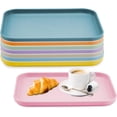 thumbnail image 1 of Plastic Art Trays,8 Pack Stackable Activity Tray Crafts Organizer Tray Serving Tray Jewelry Tray for DIY Projects, Painting, Beads, Organizing Supply,8 Color (12.2 x 8.9 Inches), 1 of 7