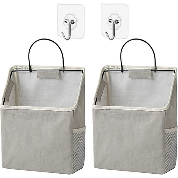 Liferen 2 Pack Wall Hanging Storage Bags, File Organizer, Rv Storage and Organization(Gray)