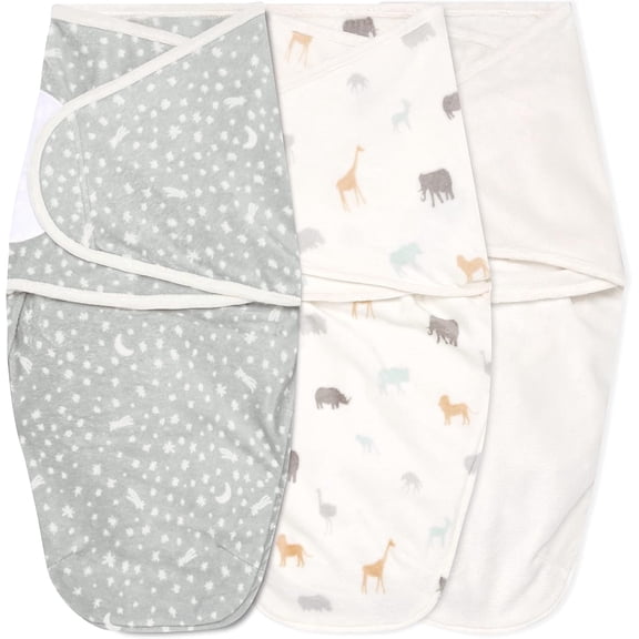 aden anais Essentials 3-Pack Wrap Swaddles in Wild Prarie Size Newborn