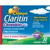 Claritin Allergy Medicine for Kids, Loratadine Antihistamine Grape Chewable Tablets, 30 Ct