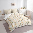 thumbnail image 3 of Homewish Country Leaves 7-Piece Twin Bedding Sets,Plam Leaf Bedding Comforter Set,Boho Bohemain Sheet Sets For Men Women,Microfiber Bedroom Decor Reversible, 3 of 8