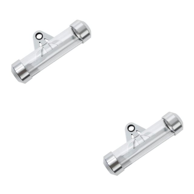Guardoinrt Rustproof Motorcycle Tax Tube High Performance Stylish Sturdy And Durable Motorcycle Tax Disc Holder silver 2Set