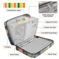 thumbnail image 4 of Haosy Accordion File Organizer Zipper Binder 500 Sheet 6-Tab Expanding File Folder Multi-Pocket 1.2 Inch 3 Ring Wildflowers and Trees Surrounded Full Moon, 4 of 7