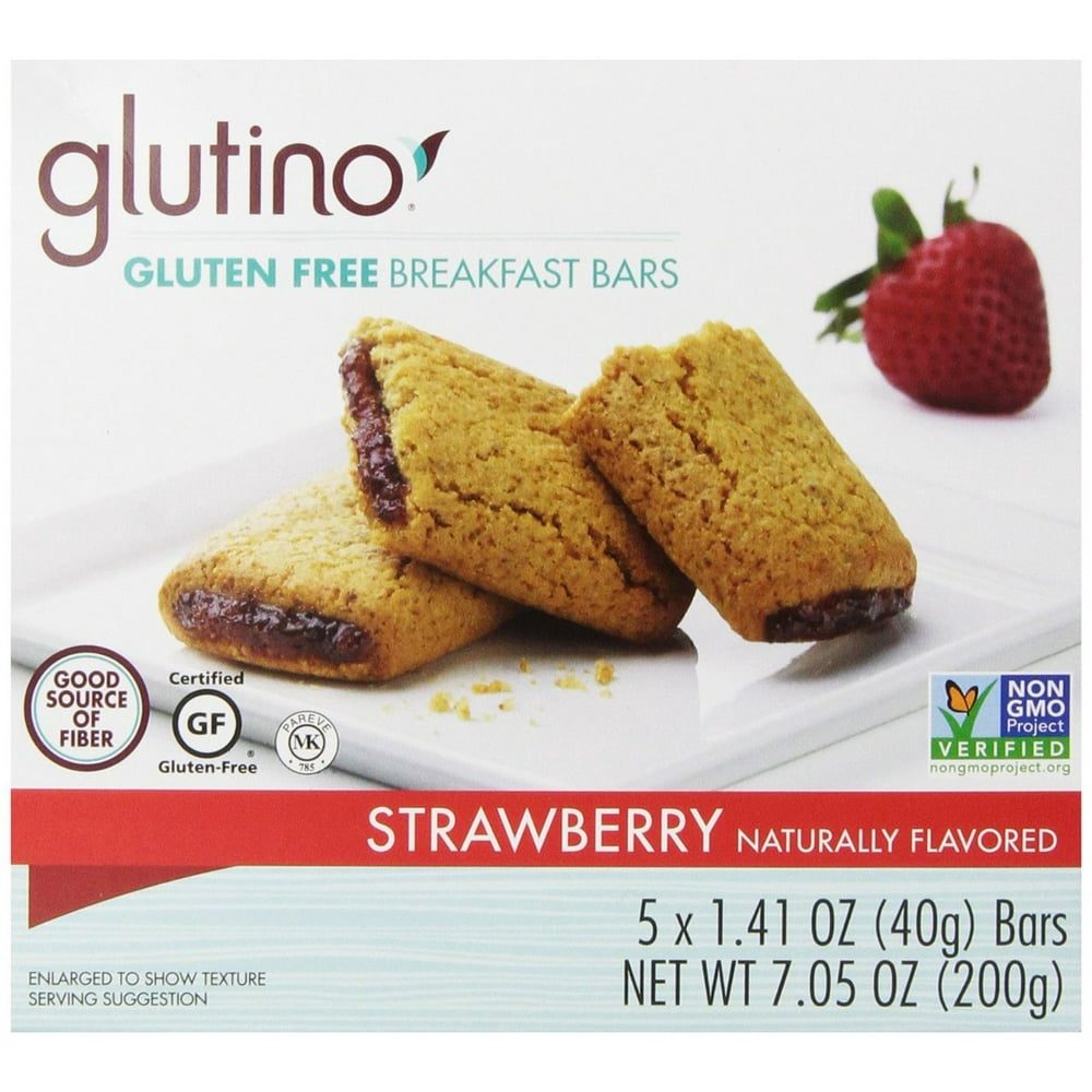 12 PACKS : Glutino Gluten Free Breakfast Bars, Strawberry, 7.05 oz