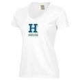 thumbnail image 2 of Women's  White Hamilton Continentals Logo Comfort Wash V-Neck T-Shirt, 2 of 3