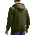 thumbnail image 5 of Hoodies For Men Fuzzy Sherpa Lined Pullover Hoodie Full Zip Up Winter Thermal Hooded Sweatshirt With Zipper Pockets, 5 of 9