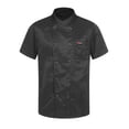 thumbnail image 1 of Sholeno Unisex Short Sleeves Chef Jacket Coat Restaurant Kitchen Lightweight Chef Top for Men Women #01Black M, 1 of 5