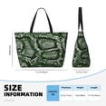 thumbnail image 4 of Xecao Green Snakeskin for versatile beach bag for women includes zipper pockets and waterproof material, ideal for vacations and adventures., 4 of 7