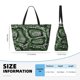 thumbnail image 4 of Easygdp Green Snakeskin Bolsa de Viaje de Playa de Gran Capacidad, Bolsa Tote Perfecta para la Playa, Escapadas de Fin de Semana y Viajes, 4 of 7