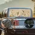 thumbnail image 2 of SEANATIVE 66.9 x 22.4 Inches Truck Rear Window Decal, Easy to Install Sun Protection Window Film Perforated One Way Vision Vinyl Wrap Graphic for Truck Pickup Decor, Hummingbird Retro Floral, 2 of 7