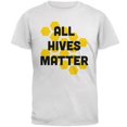 thumbnail image 1 of Honey Bee All Hives Matter Honeycomb Mens Soft T Shirt White SM, 1 of 1