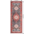 thumbnail image 2 of DweIke Traditional Vintage Overdyed Retro Accent Rug,Non-Slip Boho Ethnic Non-Shedding & Easy Care Carpet Christmas Decor for Living Room/Bedroom 2'x6' Red, 2 of 6